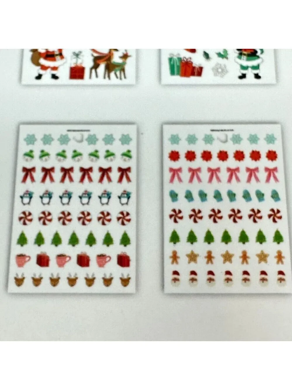 Christmas Paper Crafts Santa Jolly  Sticker Pack 16 Sheets 449 Piece Foil Accent